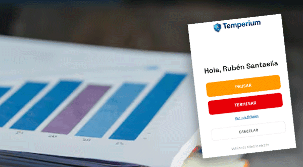 Informe de horas por empleado exportable desde Temperium